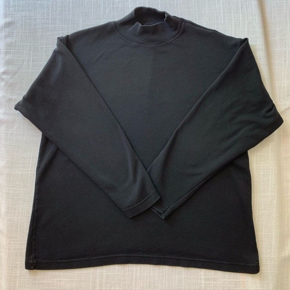 Charter Club Classics Women’s Long Sleeve Mock Turtleneck Cotton Shirt Top XL
